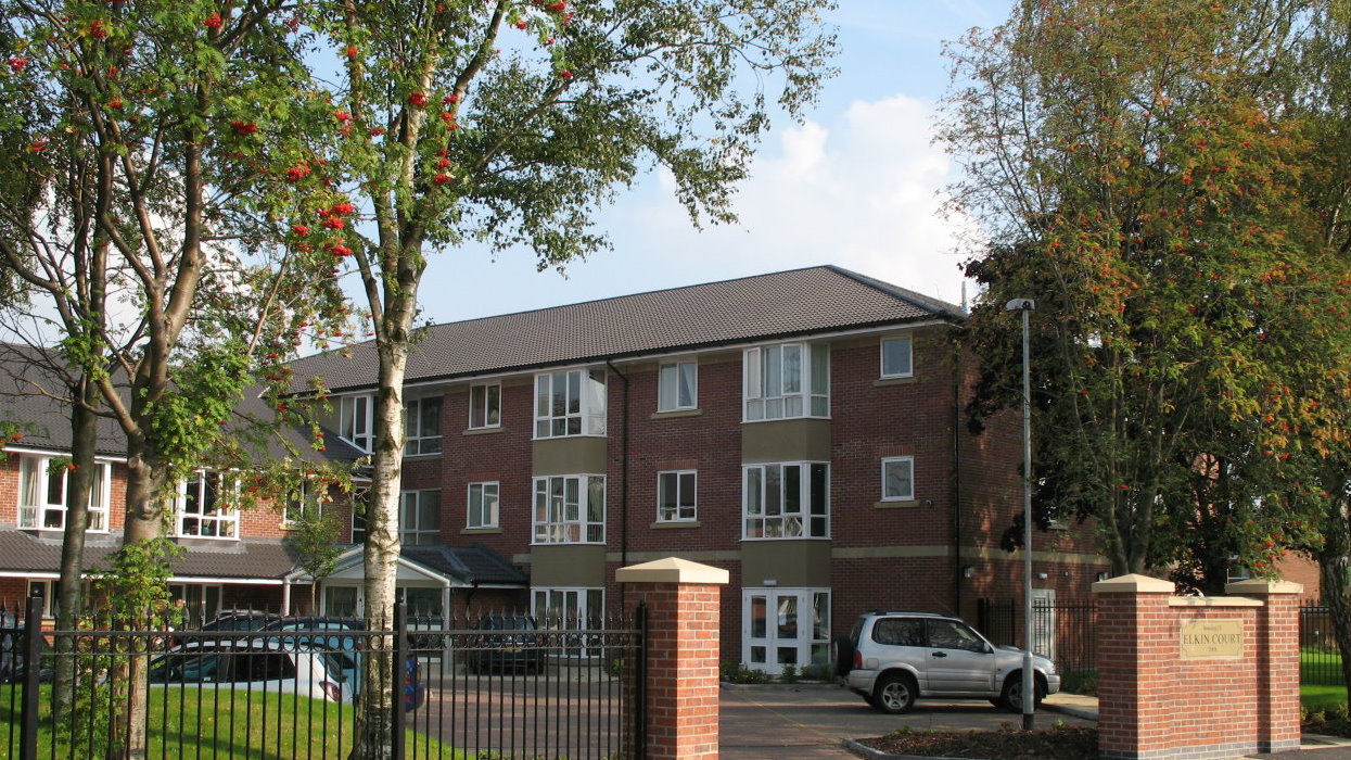 View from front with car park